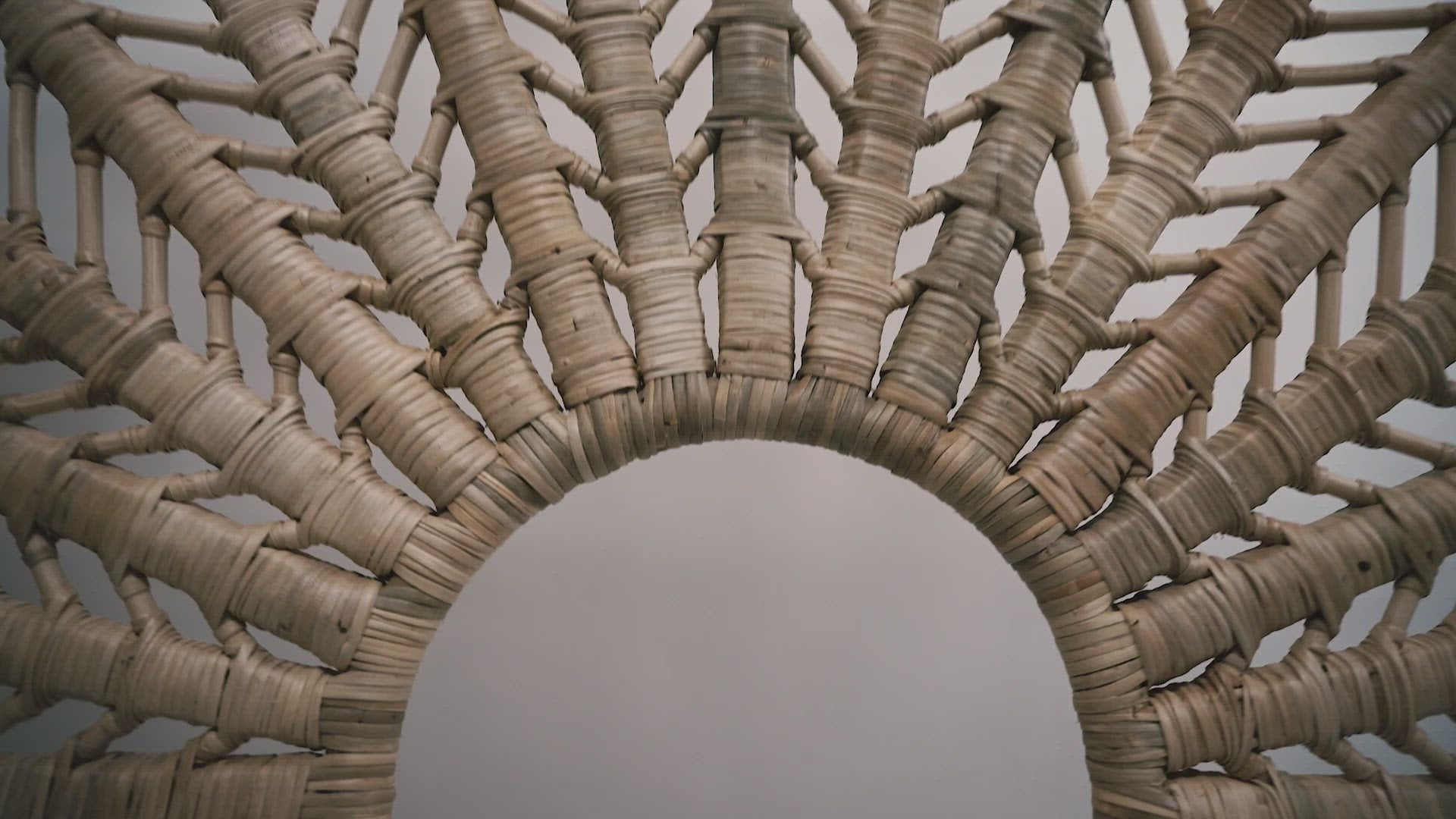 Load video: Video of woven beach style paradise inspired headboard for single, double, queen, and king beds intricate woven details handmade furniture