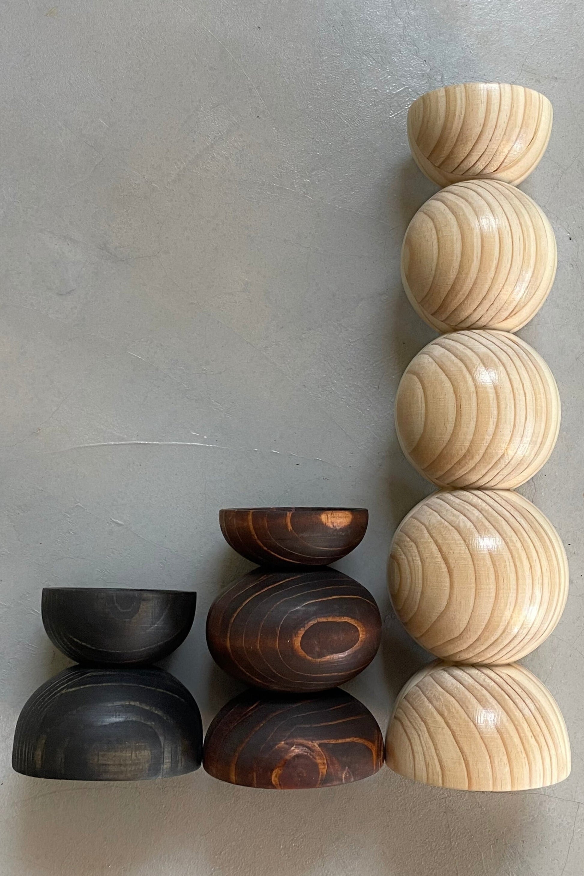 Handcrafted wood-turned candle holders customisable
