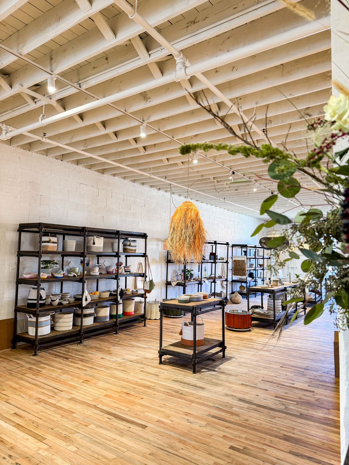 The Bird’s Nest pendant woven with raffia on stainless steel frame locally made and customisable