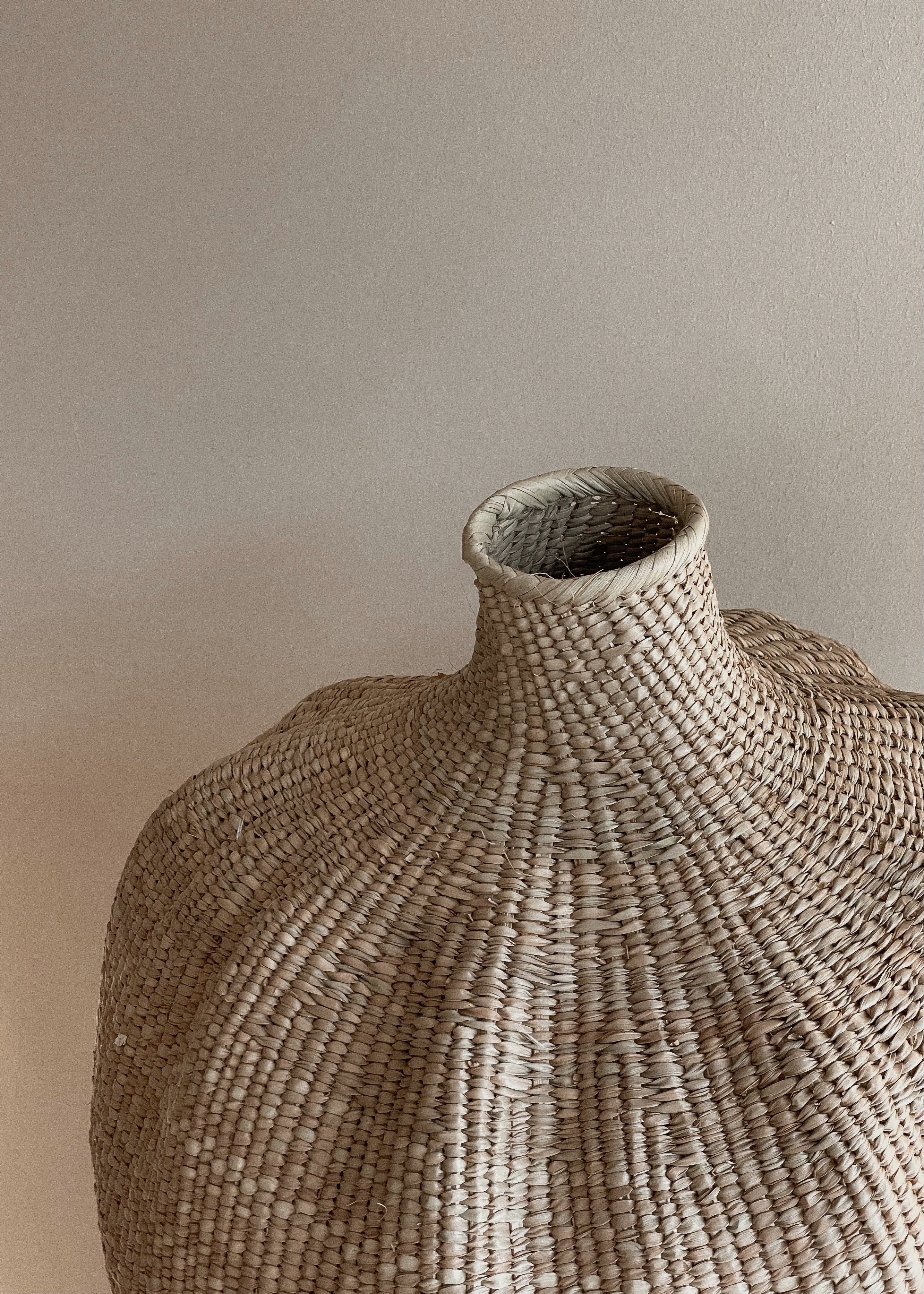 The garlic gourd, handmade woven art close up