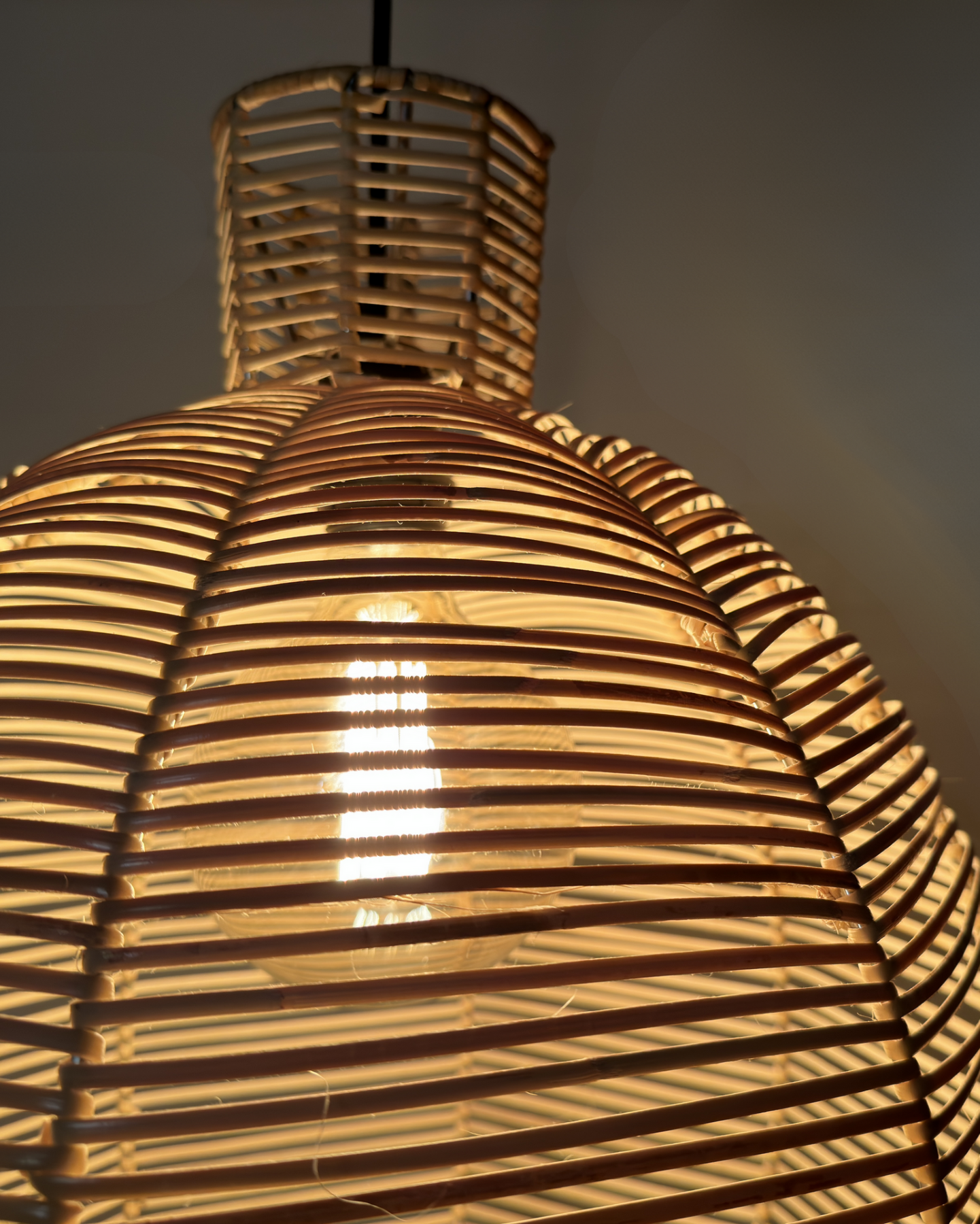 Locally made bespoke lighting, customisable, stainless steel frames, indoor and outdoor friendly, ambient woven pendants
