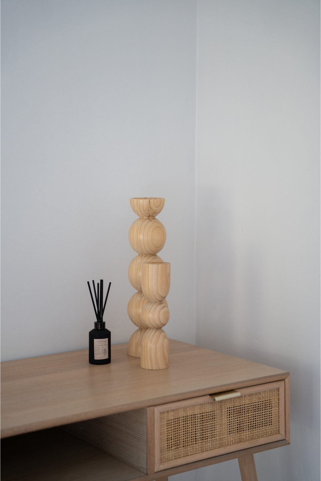 Tea light bottle necks | Wood turned candle holders