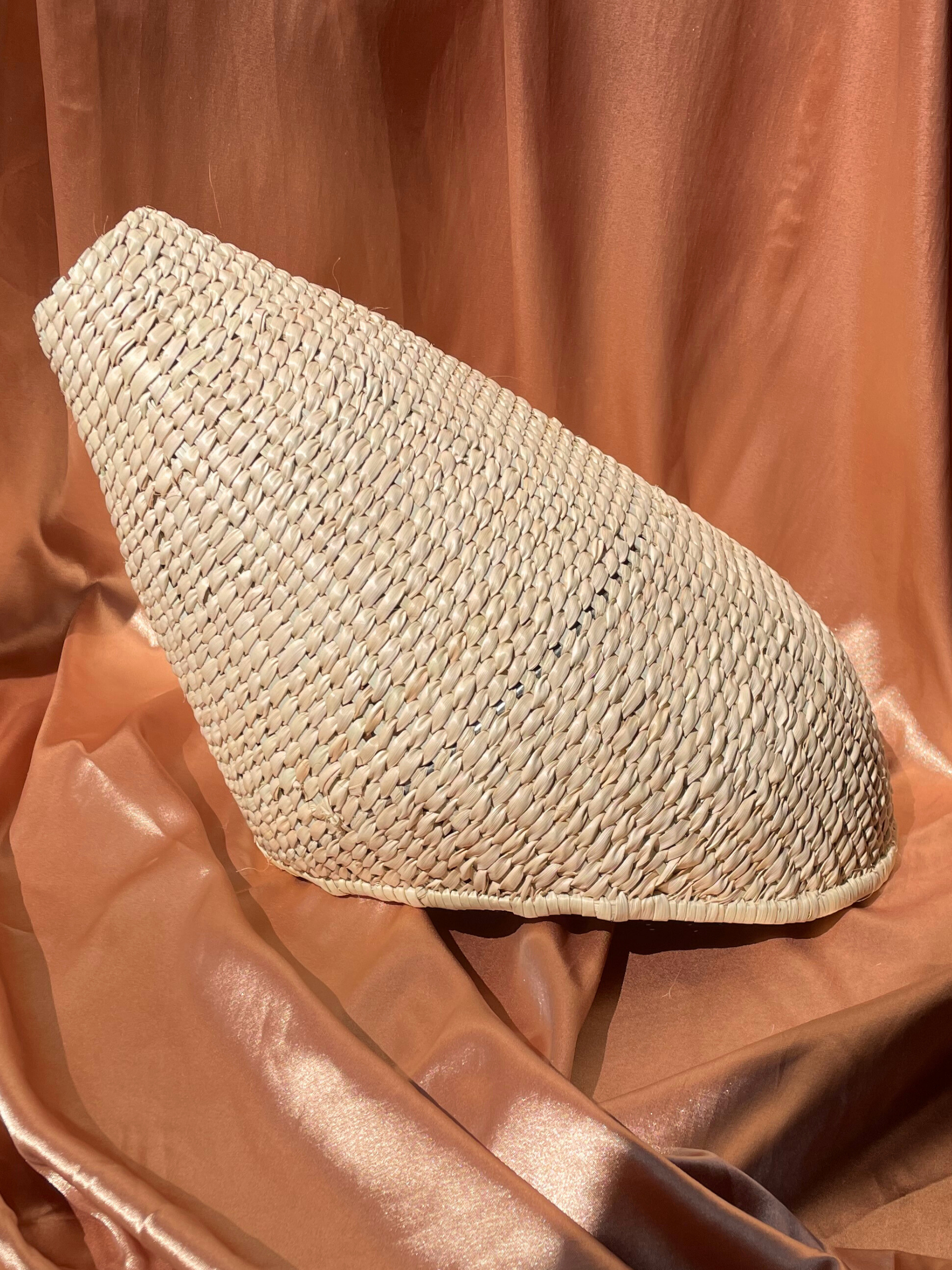 Woven beige lampshade unique