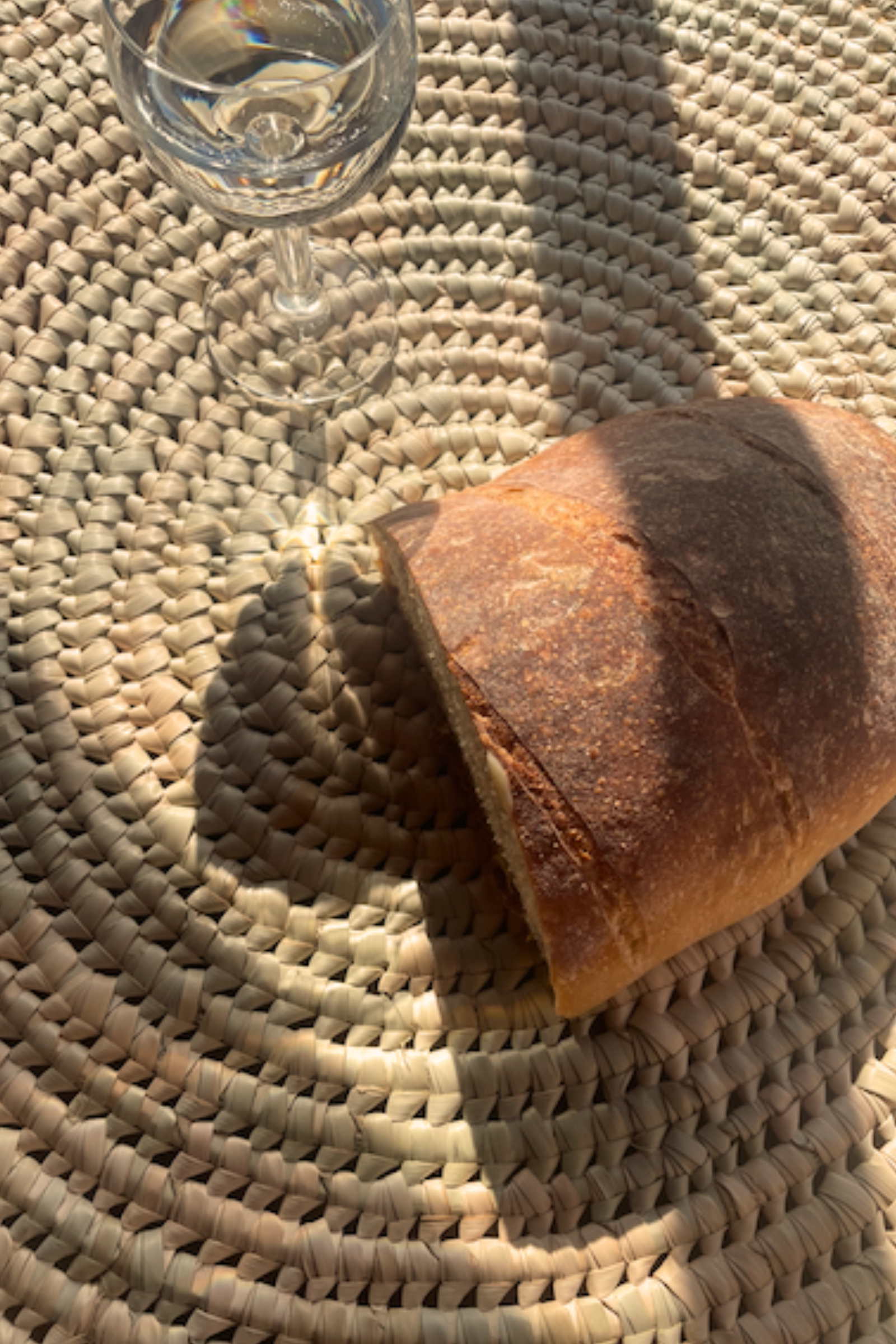 lazy suzan dining table decor woven placemat
