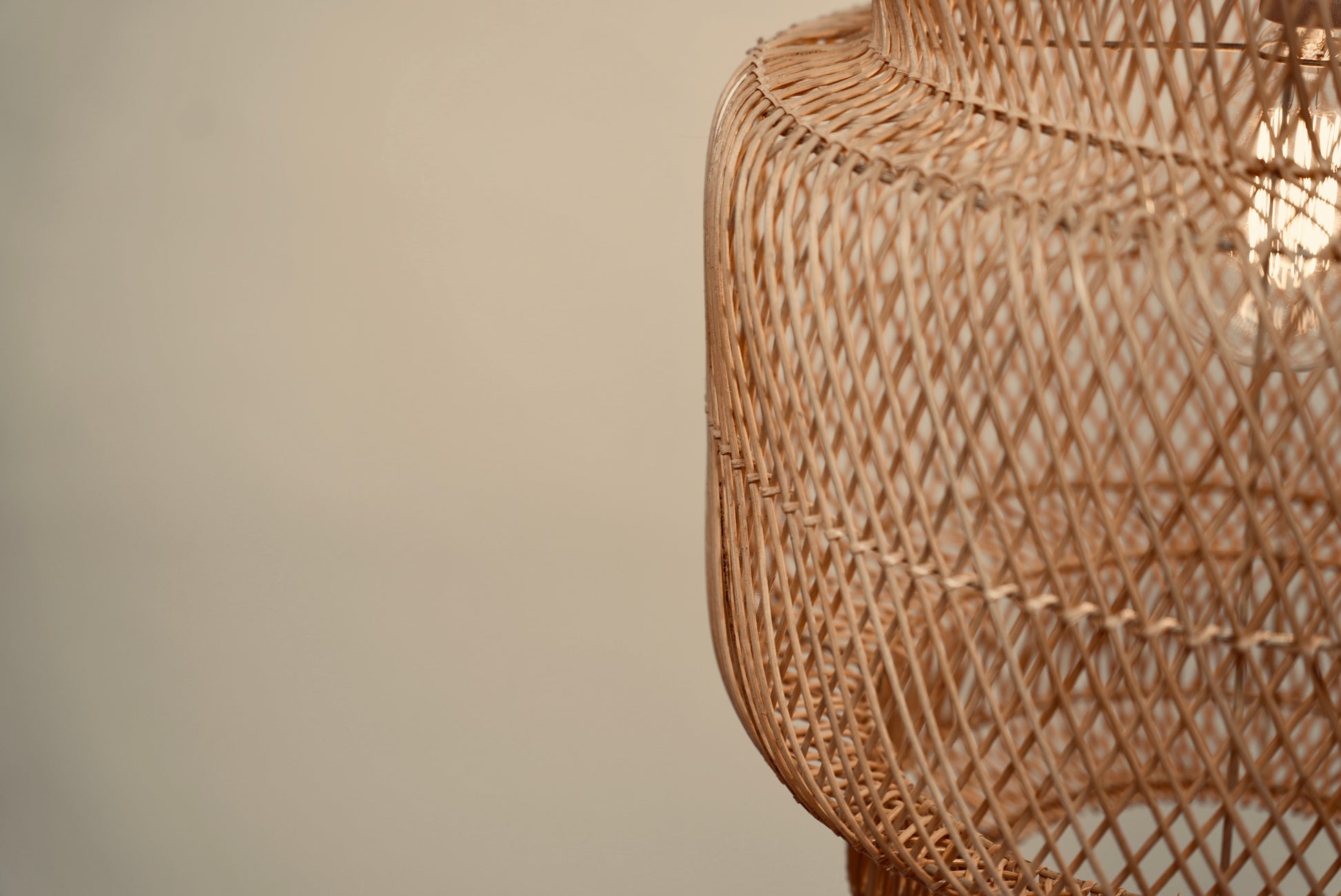 The Grand Daddy pendant woven from bamboo on stainless steel frames locally made and customisable luxury resort lodge lighting