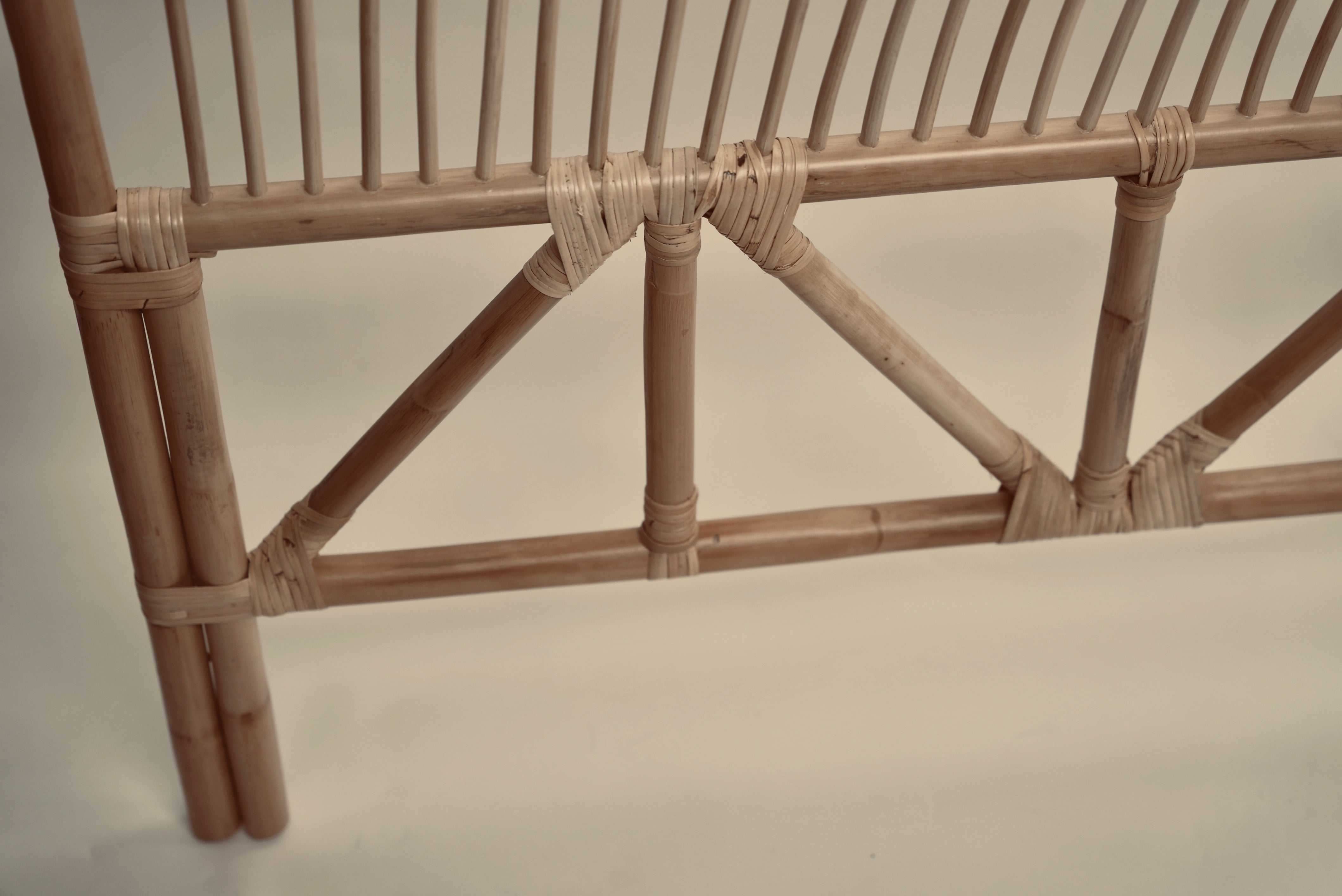 The Muji headboard handwoven from natural materials perfect for guesthouses, beach house, resort, lodges