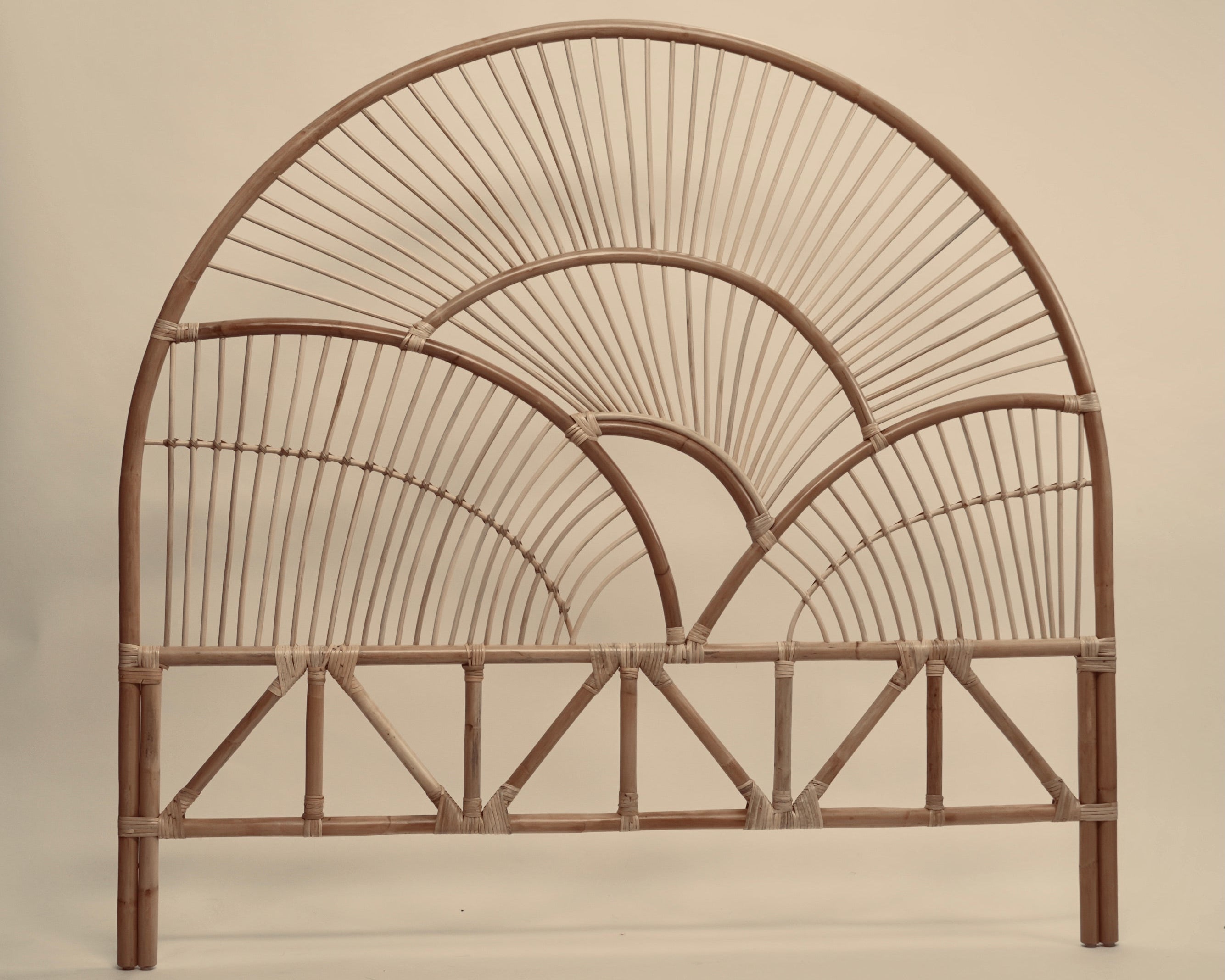 Natural woven bamboo rattan headboard for bedrooms with double beds, queen size bed, king size bed, or single beds