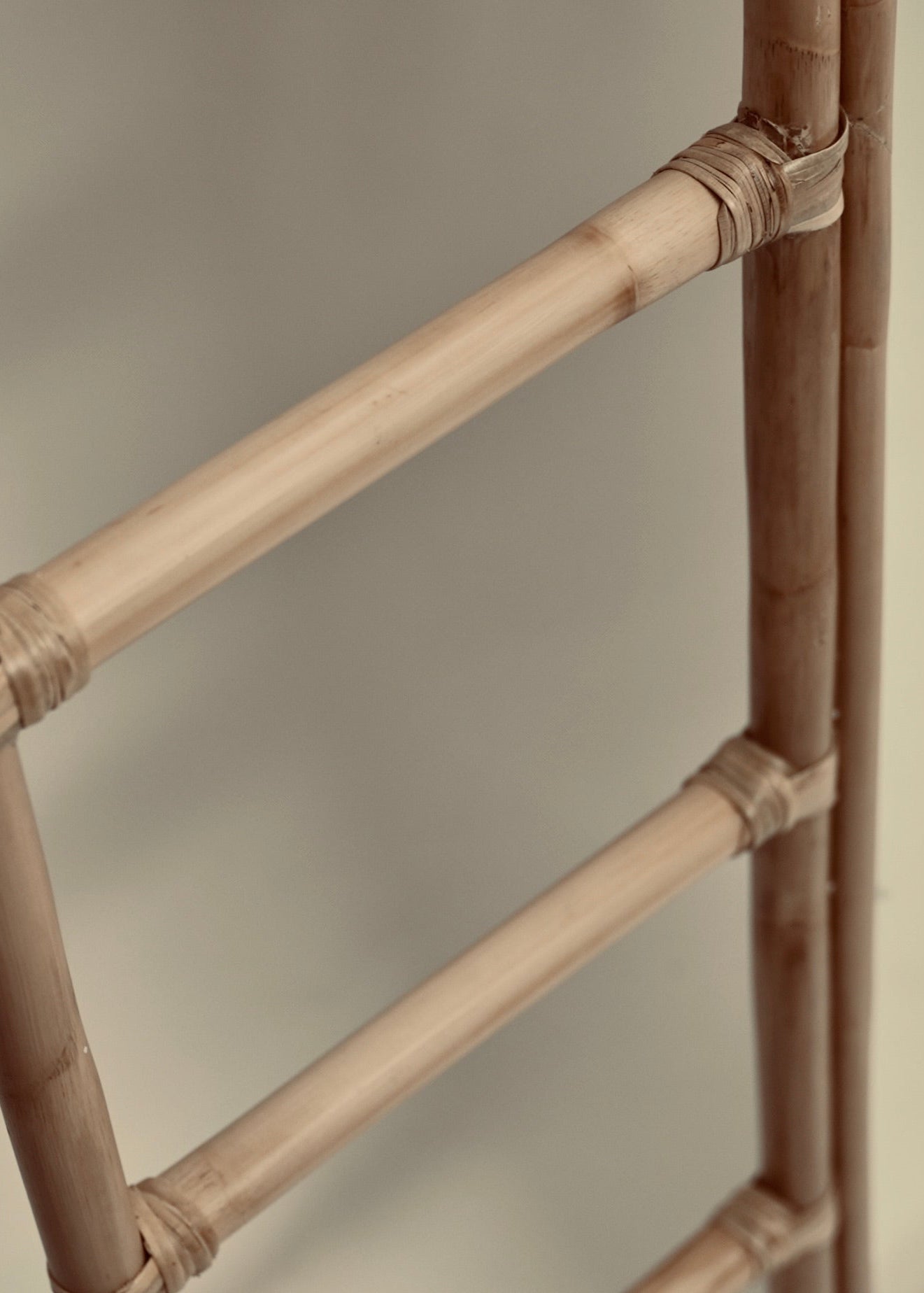 Rattan wall mount free standing mirror with hanging rods