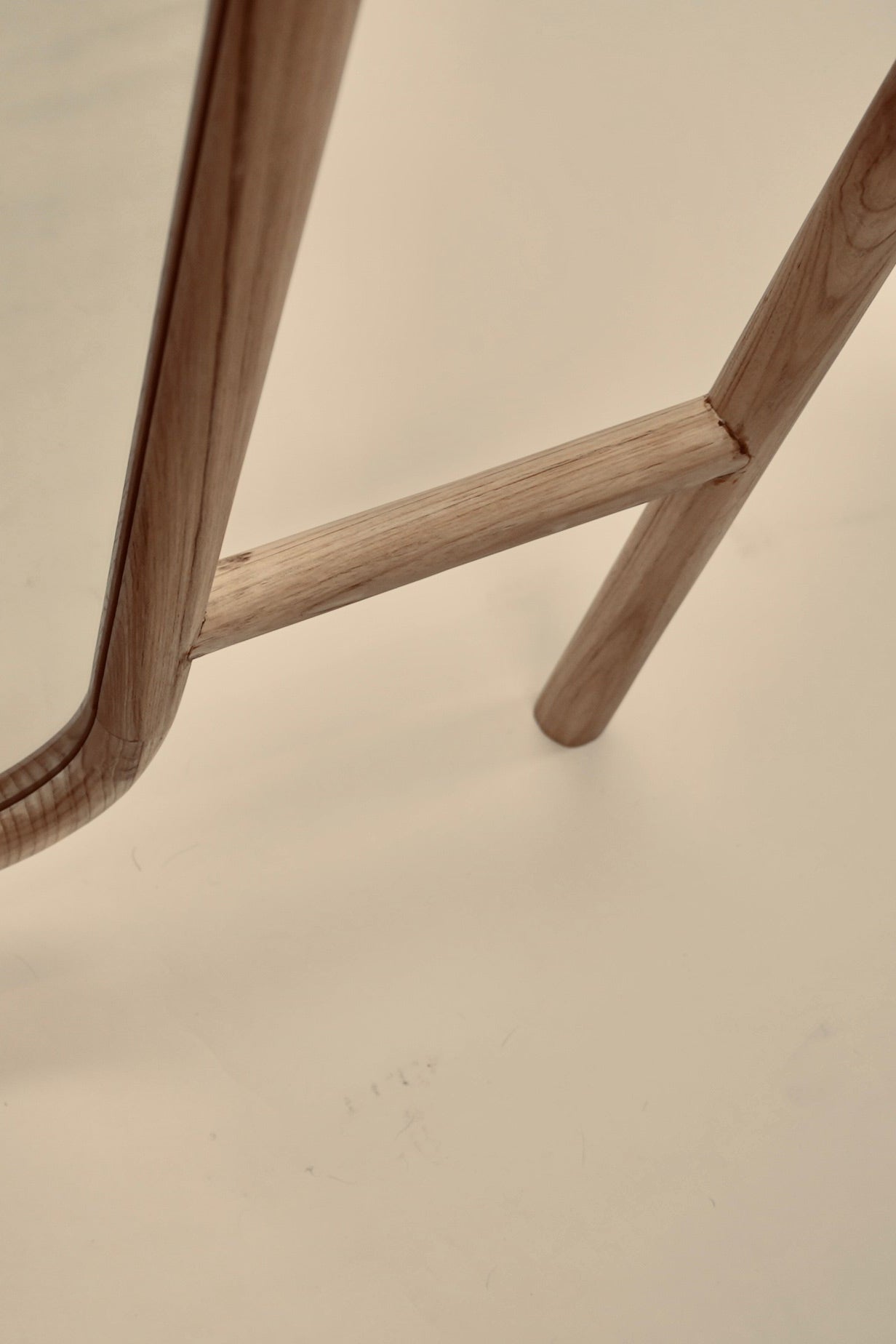 Free standing wall mount mirror with wooden frame and hanging rod minimalist home furniture