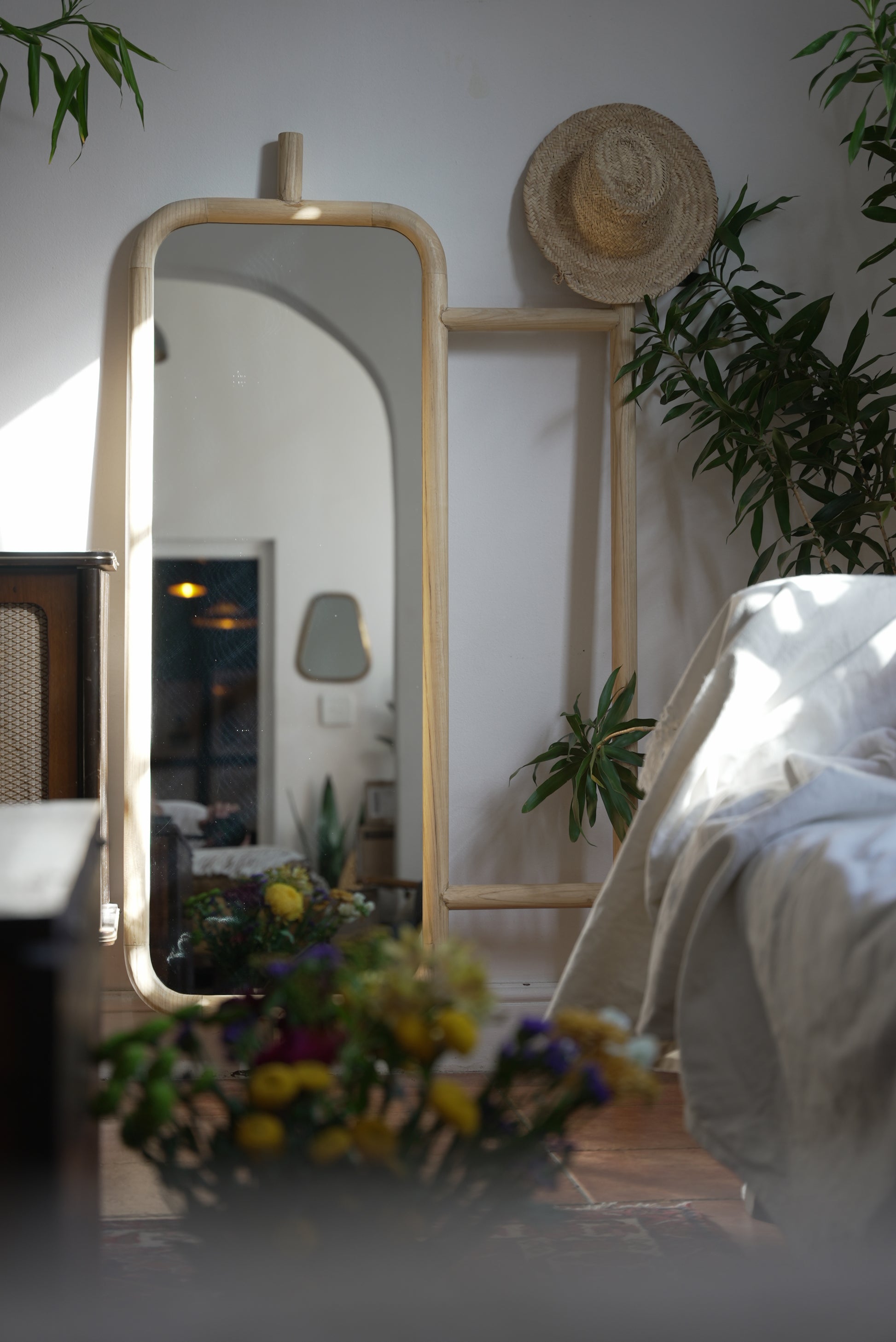 The Muji mirror free standing minimalist wall mount scandi calming home furnishings